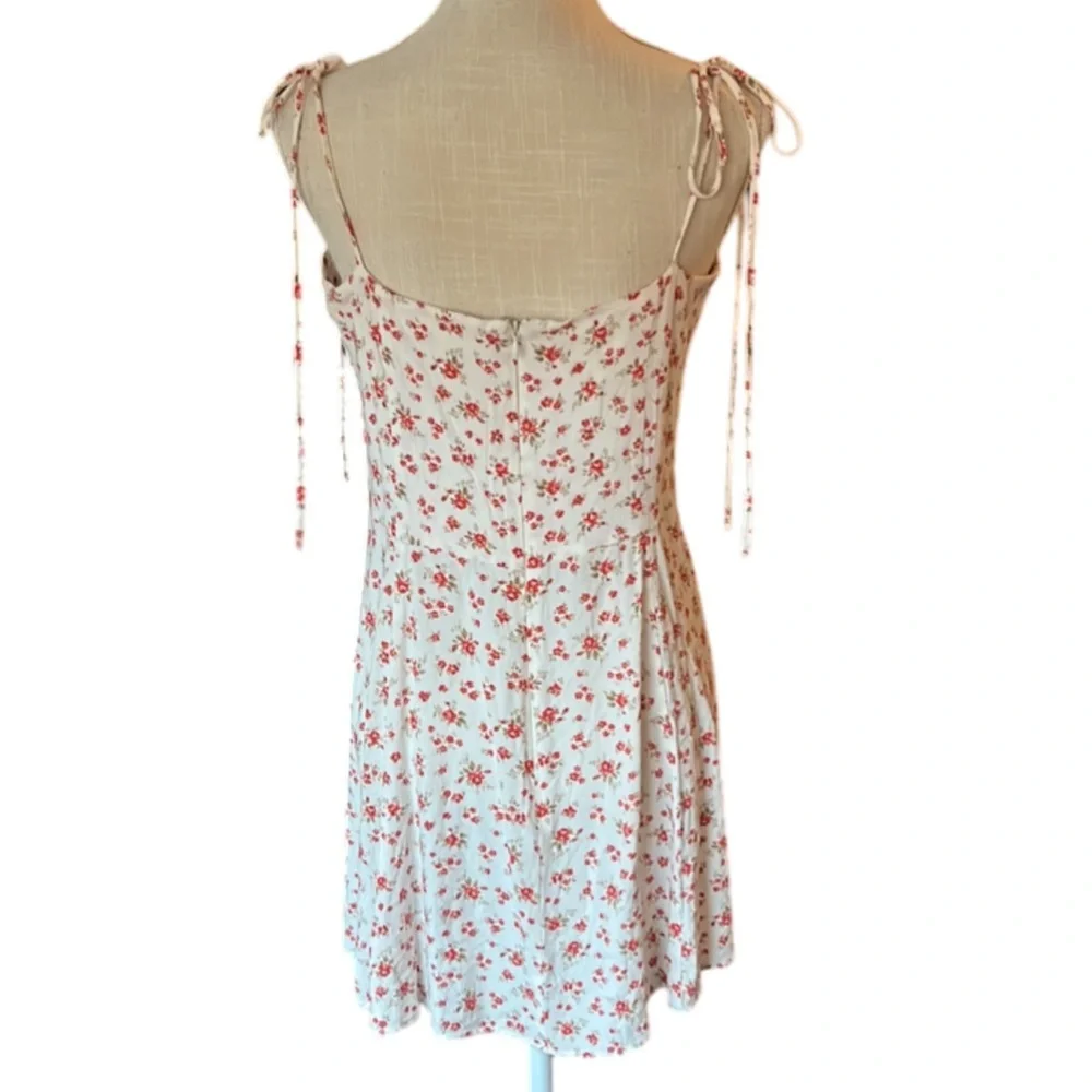 Reformation Bisque Floral Print Mini Dress- 12 - Picture 5 of 14